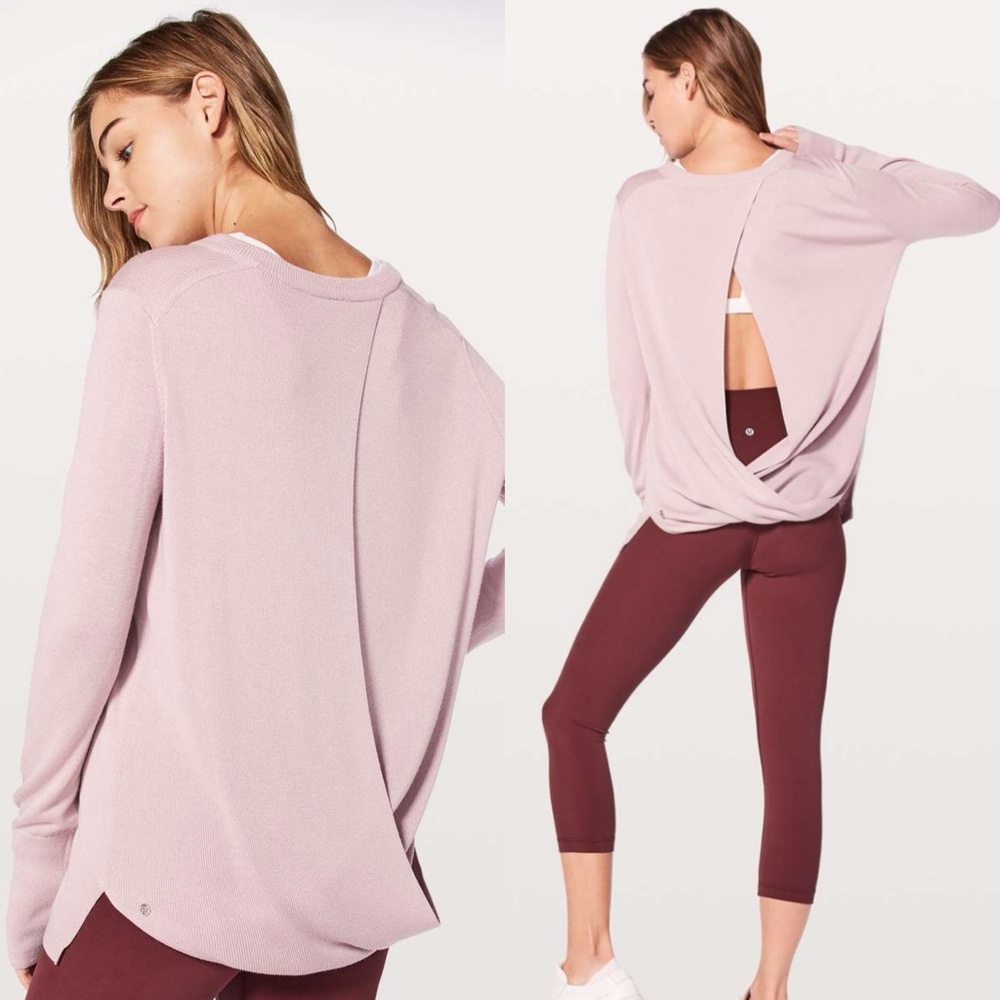 Lululemon Bring It Backbend Sweater Porcelain Pink